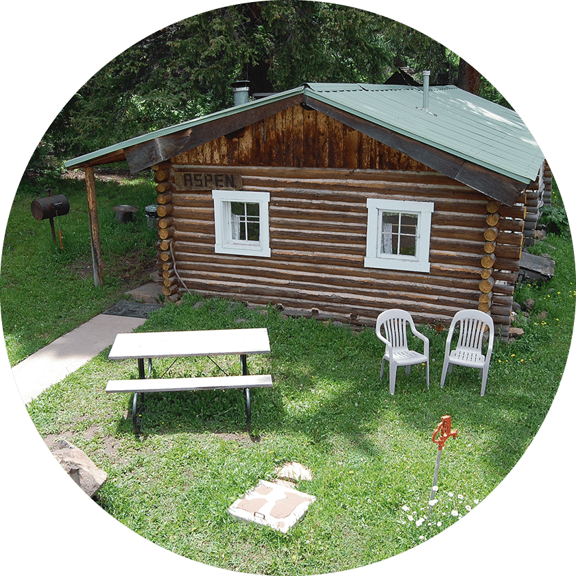 Ute Lodge features 8 historic log cabins with modern amenities