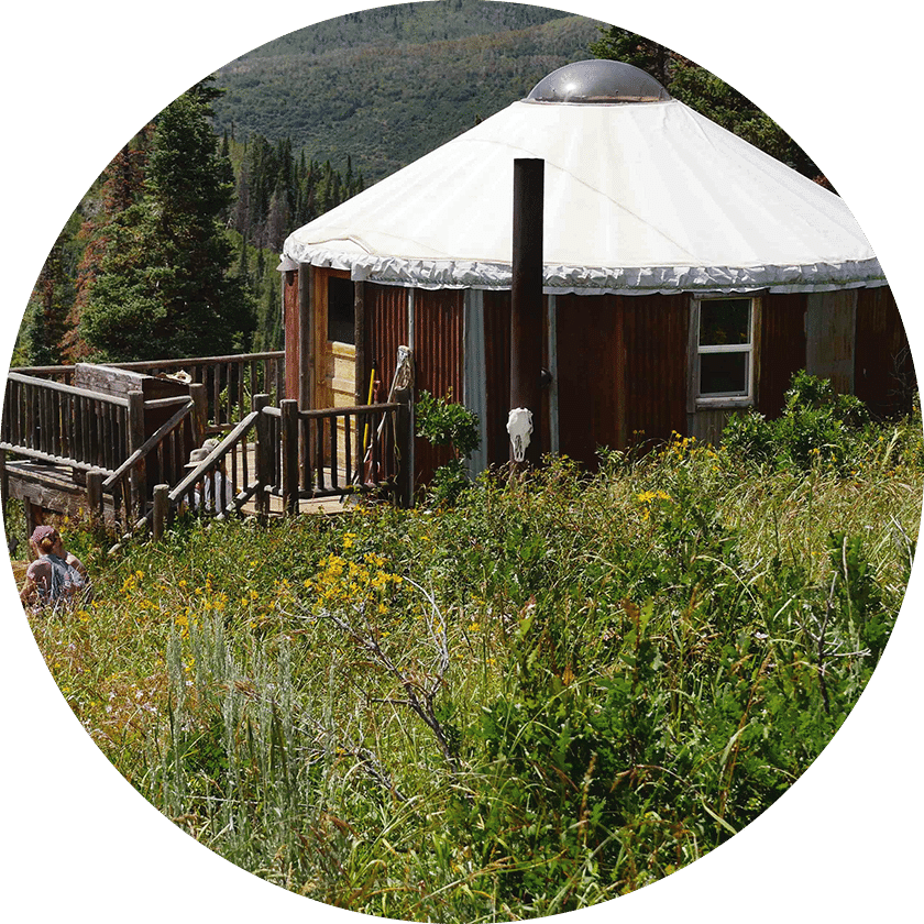 Old Baldy Yurt at Ute Lodge in Meeker Colorado